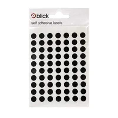 Blick Coloured Labels in Bags Round 8mm Dia 490 Per Bag - RS001751