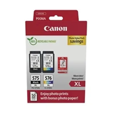 Canon PG-575XL/CL-576XL Inkjet Cartridges + Photo Paper Black/Colour