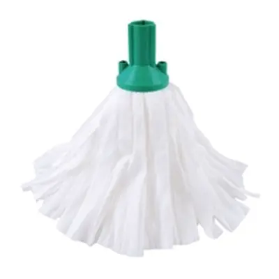 Exel Big White Mop Head Green (Pack of 10) 102199G