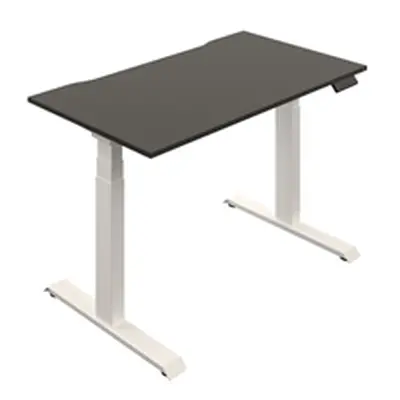 Okoform Dual Motor Height Adjustable Desk Black / White Frame 1400X800