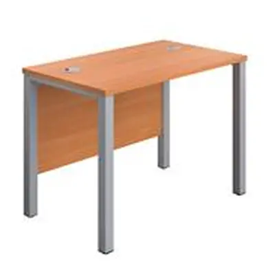 Goal Post Rectangular Desk 1000X600 Beech-Silver