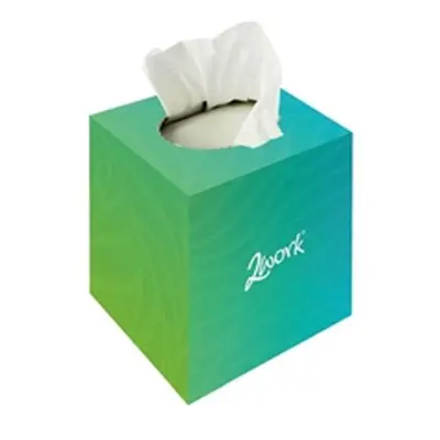 2Work Facial Tissue Cube Box 70 Sheets 2-Ply (Pack of 24) CPD13550