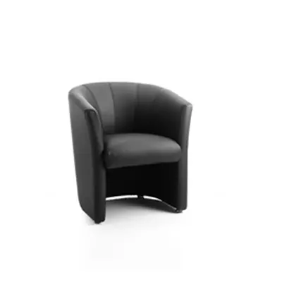 Neo Single Tub Black Bonded Leather - BR000100