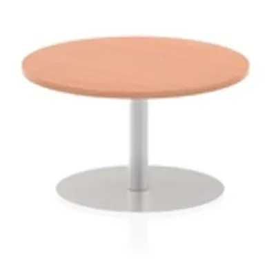 Italia 800mm Poseur Round Table Beech Top 475mm High Leg