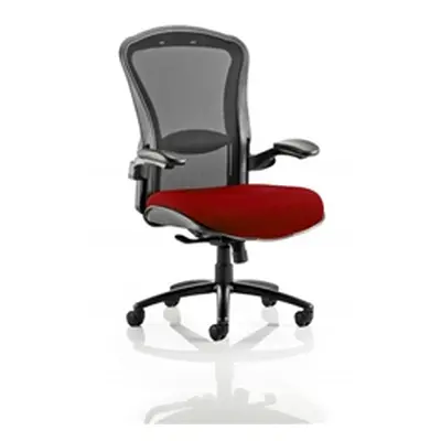 Houston Task Operator Chair Mesh Back Chilli Fabric Seat Wi