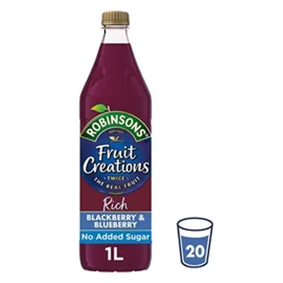 Robinsons Fruit Creations Blackberry & Blueberry Squash 1L - PACK 12