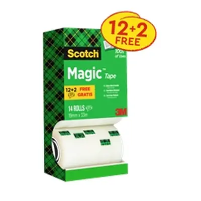 Scotch Magic Tape 810 Tower Value Pack 19mm x 33m (12 + 2 FREE)