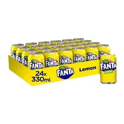 Fanta Lemon Soft Drink 330ml Can (Pack of 24)