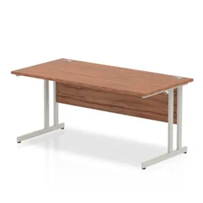 Impulse Cantilever 1600 Rectangle Desk Walnut - I000329