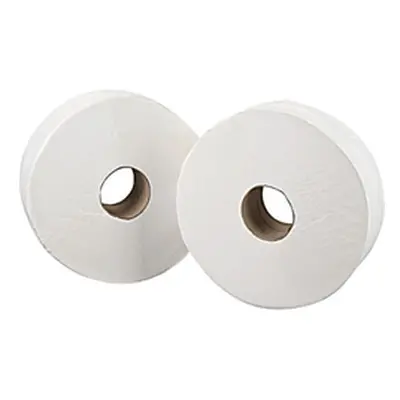 2Work 2-Ply Jumbo Toilet Roll 76mm Core (6 Pack)