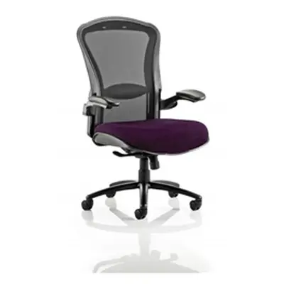 Houston Task Operator Chair Mesh Back Purple Fabric Seat Wi