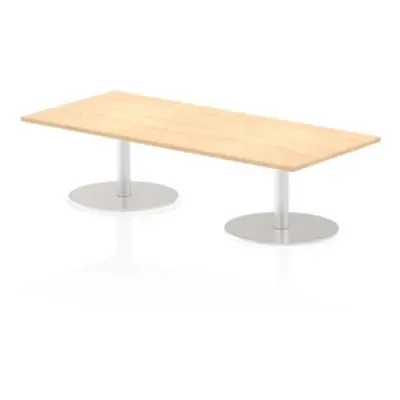 Italia 1800 x 800mm Poseur Rectangular Table Maple Top 475mm High Leg