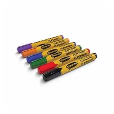 Show-me Show-Me Flipchart Markers Bullet-Tip Assorted (Pack of 6)