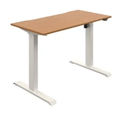 Okoform Single Motor Height Adjustable Desk Nova Oak / White 1200X600