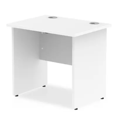 Impulse 800/600 Rectangle Panel End Leg Desk White - MI002896