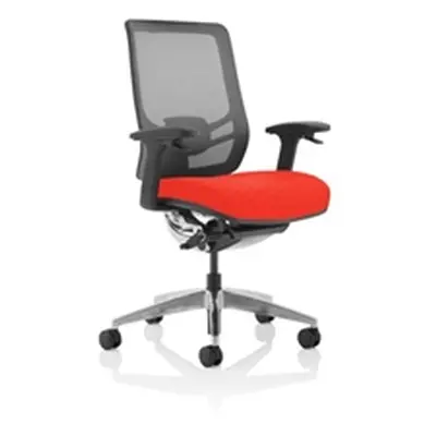 Ergo Click Bespoke Fabric Seat Tabasco Orange Black Mesh Back