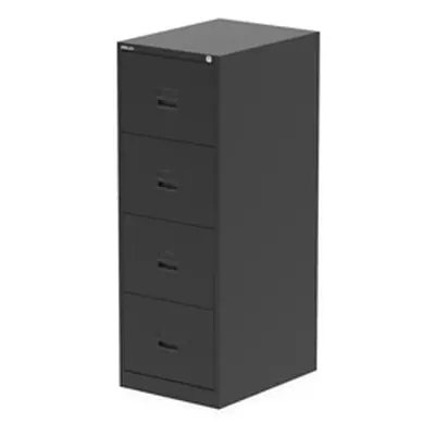 Qube by Bisley 4 Drawer Filing Cabinet Black