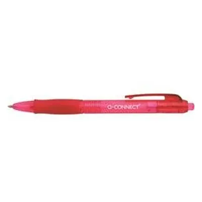 Q-Connect Retractable Ballpoint Pen Medium Red (Pack of 10) - KF00269