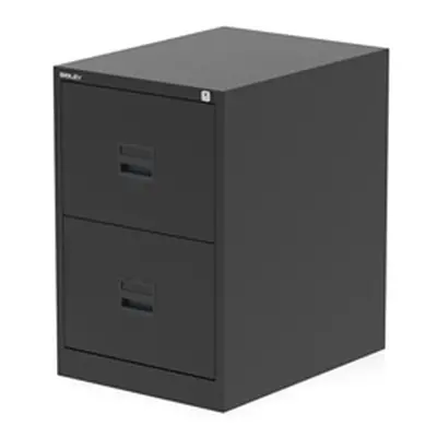 Qube by Bisley 2 Drawer Filing Cabinet Black