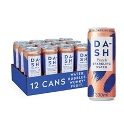 Dash Peach Sparkling Water 330ml (Pack of 12) DBL004