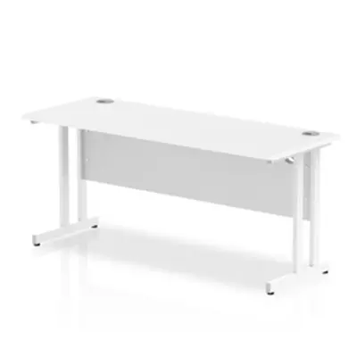 Impulse 1600/600 Rectangle White Cantilever Leg Desk White - MI002203