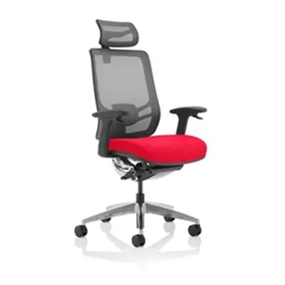 Ergo Click Fabric Seat Bergamot Cherry Black Mesh Back with Headrest