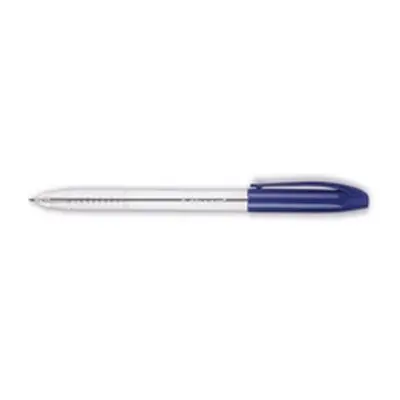 Q-Connect Grip Stick Ballpoint Pen Medium Blue (20 Pack) KF02458