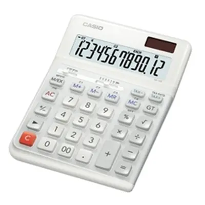 Casio DE-12E 12 Digit Ergonomic Large Desktop Calculator White