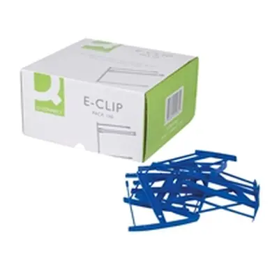 Q-Connect Binding E-Clip 60mm Blue (Pack of 100) Ref KF02282