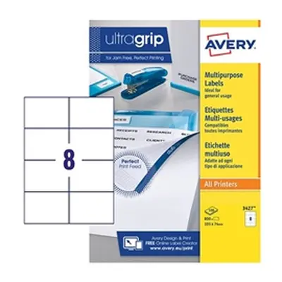 Avery Ultragrip Multipurpose Labels 105x74mm White (Pack of 800)