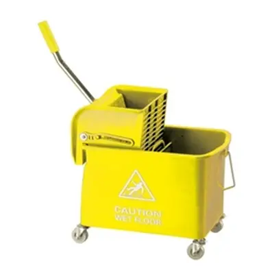 Mobile Mop Bucket and Wringer 20 Litre Yellow 101248 YLW