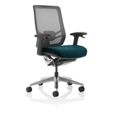 Ergo Click Bespoke Fabric Seat Maringa Teal Black Mesh Back