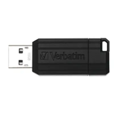 Verbatim 16GB Black Pinstripe USB Drive 49063