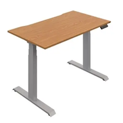 Okoform Dual Motor Height Adjustable Desk Nova Oak / Silver 1600X800