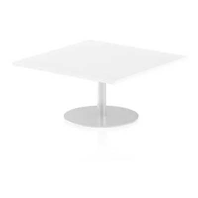 Italia 1000mm Poseur Square Table White Top 475mm High Leg