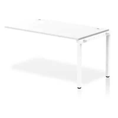 Impulse Bench Single Row Ext Kit 1400 White Frame Bench Desk White