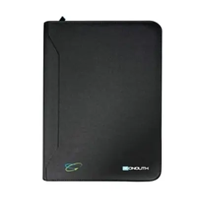 Monolith Blueline Zipped Conference Folder A4 Black 3351