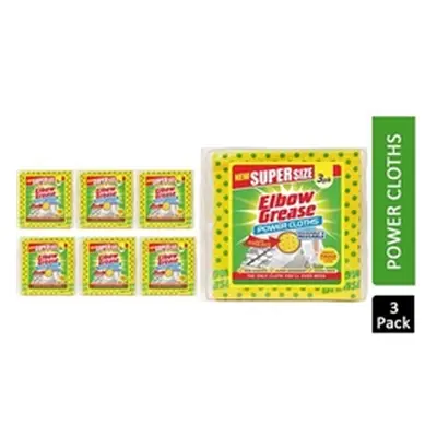 Elbow Grease Super Size Power Cloths 3 Pack - PACK (12)