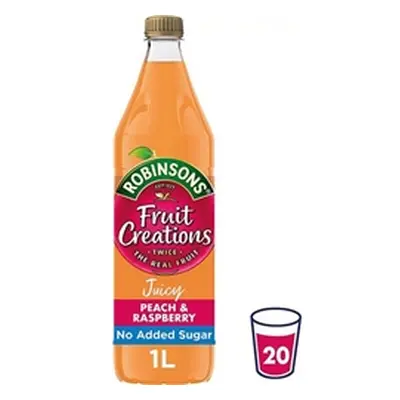 Robinsons Fruit Creations Peach & Raspberry Squash 1 Litre - PACK (12)