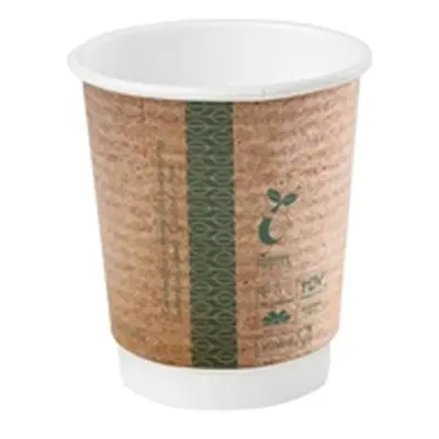 Vegware Cup 8oz Double Wall Kraft Brown (Pack of 500) VDW-8