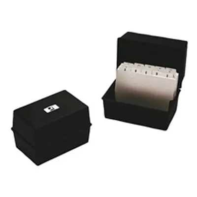 Q-Connect Card Index Box 152 x 102mm Black Ref KF10010