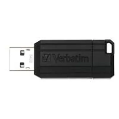 Verbatim 64GB Black Pinstripe USB Drive 49065