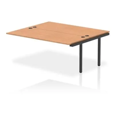 Impulse Bench B2B Ext Kit 1800 Black Frame Office Bench Desk Oak