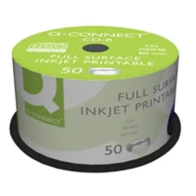 Q-Connect Inkjet Printable CD-R Discs 52x (50 Pack) KF18020