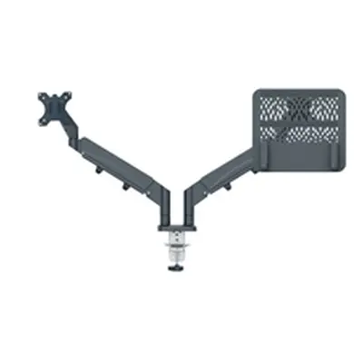 Leitz Ergo Dual Monitor and Laptop Arm Dark Grey 65380089