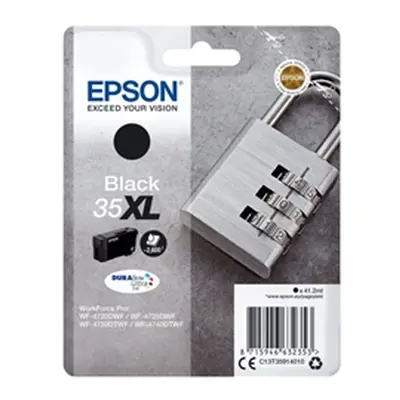 Epson 35XL Ink Cartridge DURABrite Ultra High Yield Padlock Black