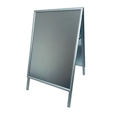 Deflecto A1 Pavement Display Board with Snap Frame Aluminium Silver