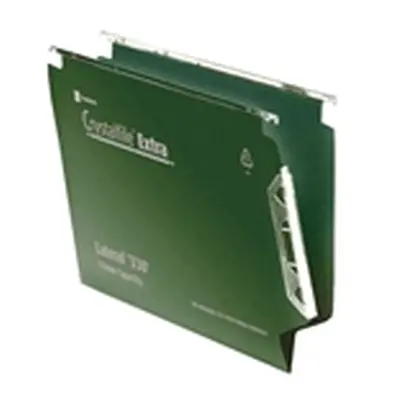 Rexel Crystalfile Extra 15mm Lateral File 150 Sheet Green (25 Pack)