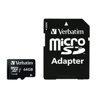 Verbatim Pro (64GB) Class 3 Micro SDXC Card with Adaptor - 47042