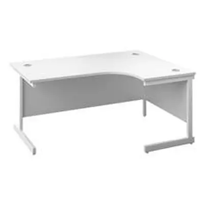 1600X1200 Single Right Hand Radial Desk White-White